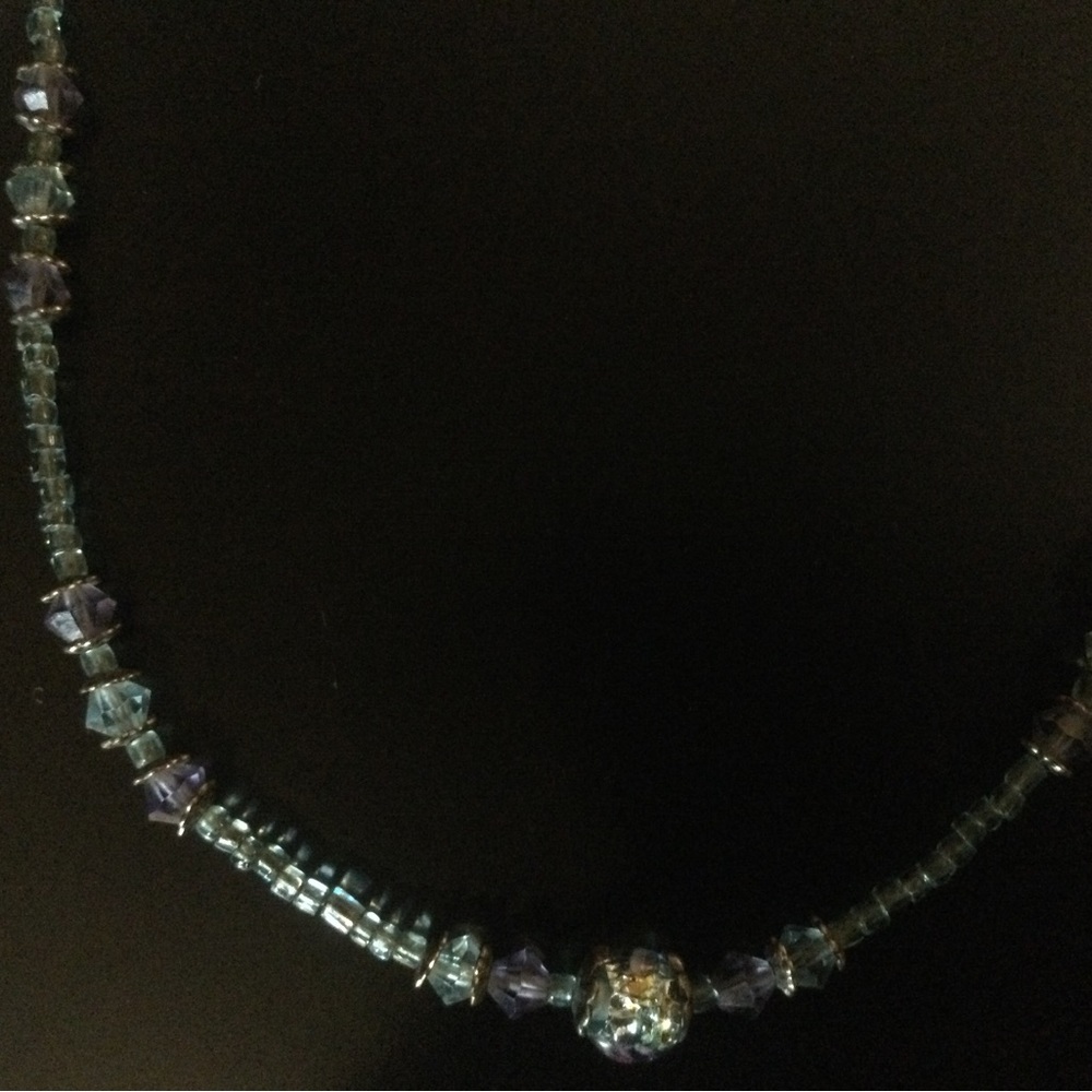 Vintage Cheryl Reis glass artisan beaded necklace